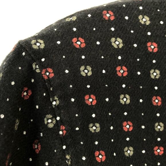 MADEWELL Black Mayfair Foulard oversized Ex-Boyfriend Shirt Floral Dot XXS Cozy - Picture 6 of 11